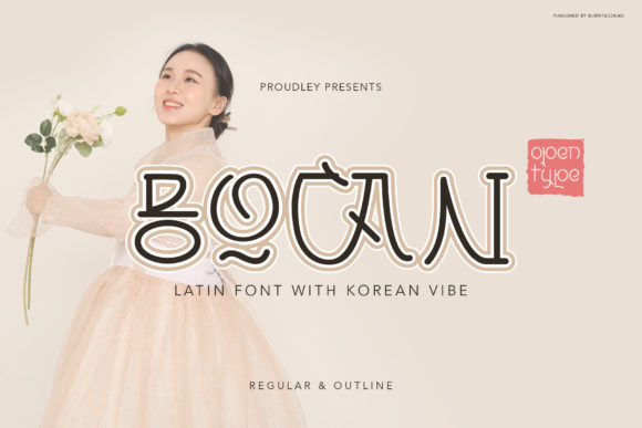 Bocan Font for Korean-Inspired Branding and Display Design