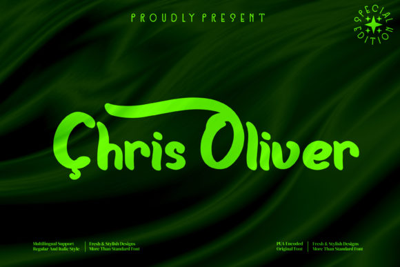 Chris Oliver Display Font for Creative Craft Projects