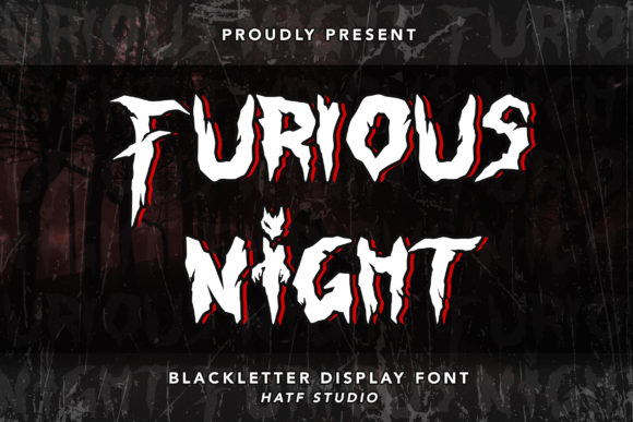 Furious Night Font for Gothic-Inspired Editorial Projects