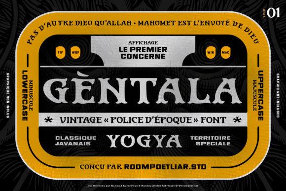 Gentala Font for Bold and Vintage Branding Projects