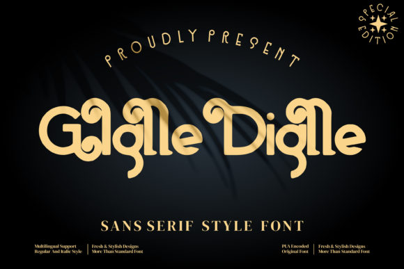 Giglle Diglle Font: A Vintage Touch for Luxury Display Projects