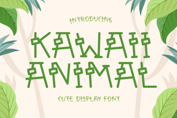 Kawaii Animal Font: A Quirky Display Typeface for Digital Design