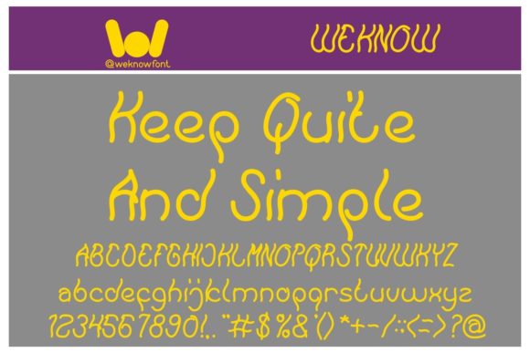 Keep Quite and Simple Font Review for Editorial Design