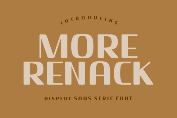 More Renack Display Font for Editorial Projects
