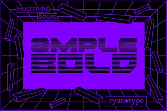 MultiType Rows Ample Bold Font for Creative Branding and Display Projects