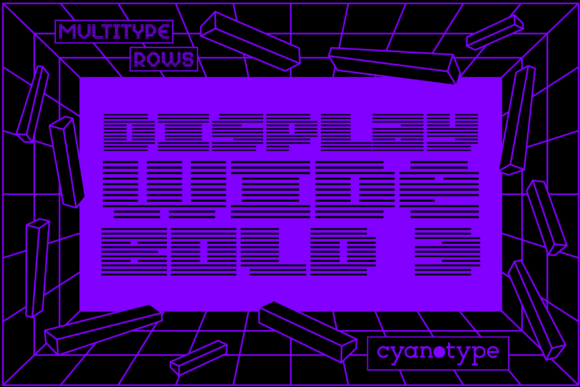 MultiType Rows Display Wide Bold 3: A Pixel Font That Commands Attention