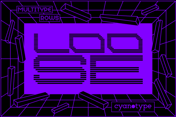 MultiType Rows Loose Font for Creative Makers and Shop Owners