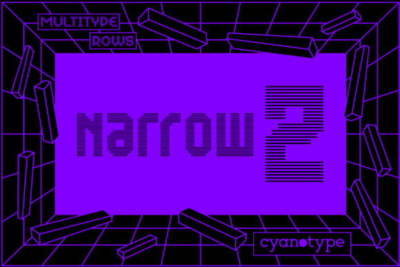 MultiType Rows Narrow 2: A Pixel Font for Bold Display Typography