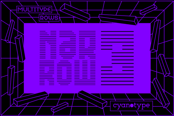 MultiType Rows Narrow 3: A Pixelated Font for Trendy Branding Projects