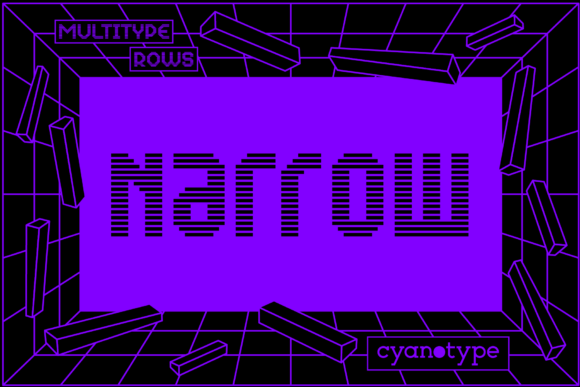 MultiType Rows Narrow: A Pixelated Display Font for Editorial Creativity