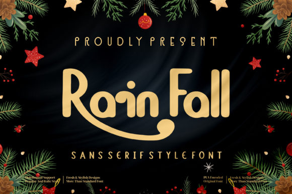 Rain Fall Font for a Polished Brand Look