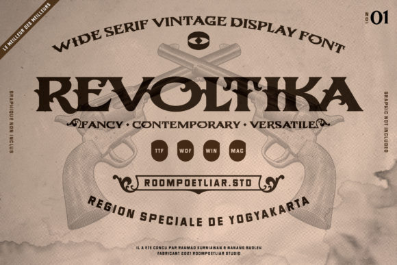 Revoltika Font: Bold, Vintage Style for Modern Designs