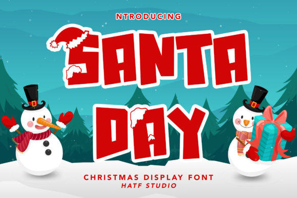 Santa Day Font for Festive and Commercial Craft Projects