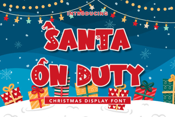 Santa on Duty: A Festive Display Font for Business Branding