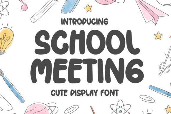 School Meeting Font for Branding and Business Design