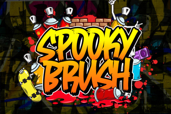 Spooky Brush Font: A Bold Typeface for Creative Makers