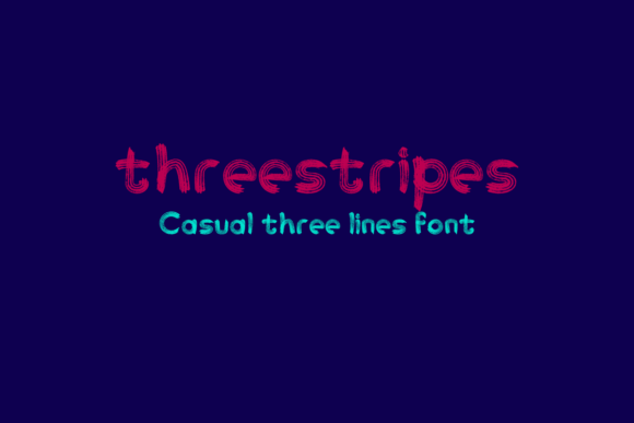 Threestripes Font: A Bold Display Typeface for Creative Publishing
