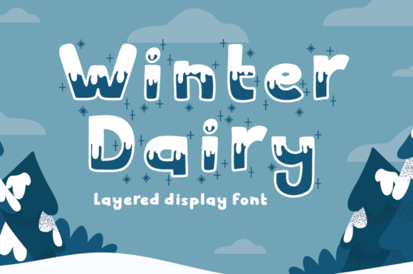 Winter Dairy Font for Cozy Branding and Creative Projects